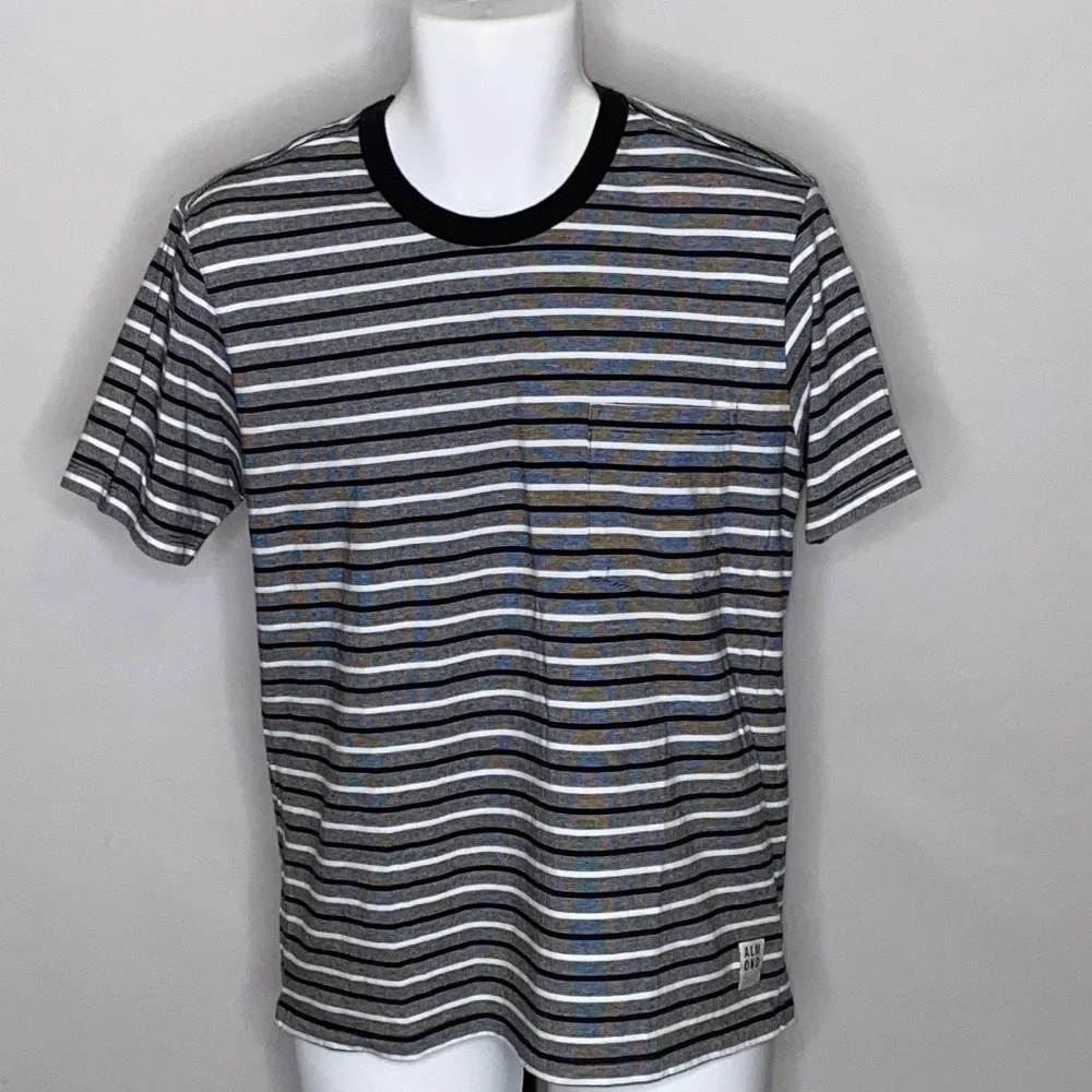 Almond Surfboards Crew Neck Striped Short Sleeve T